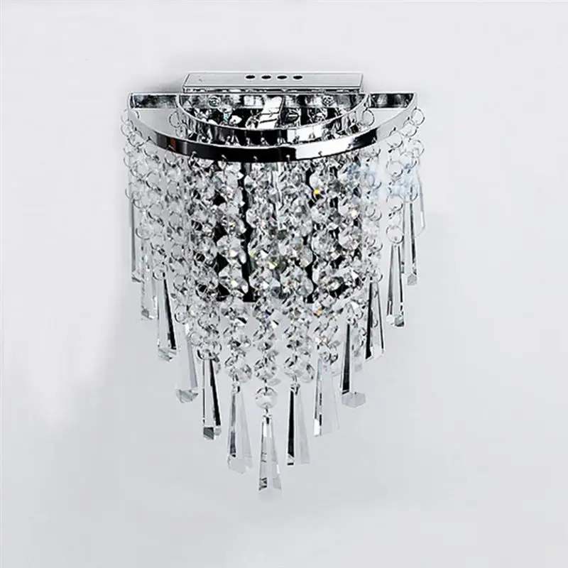 Modern Crystal Wall Lamp Chrome Sconce Bedside Living Room Light For Home Decoration | Лампы и освещение