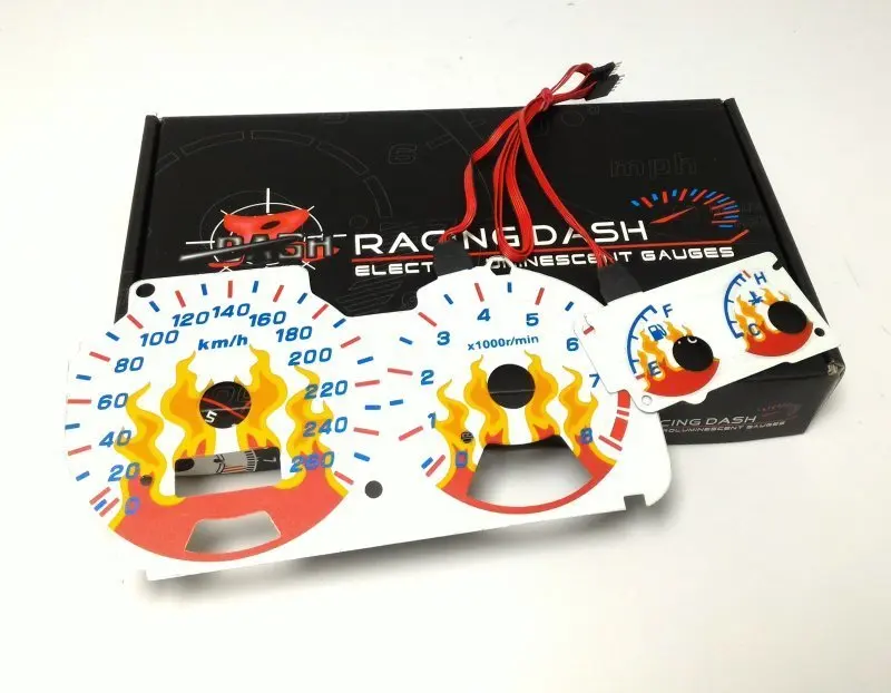 DASH EL свечение датчик для Impreza GC8 1998-2001 260 км Звук Активированный Пламя Дизайн