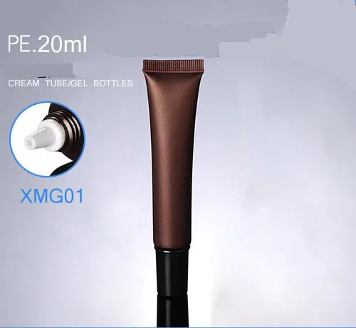 

20ML Brown PE Empty Cosmetic Packaging Plastic Soft Tube Eye Cream Gel Packaging Tube Containers