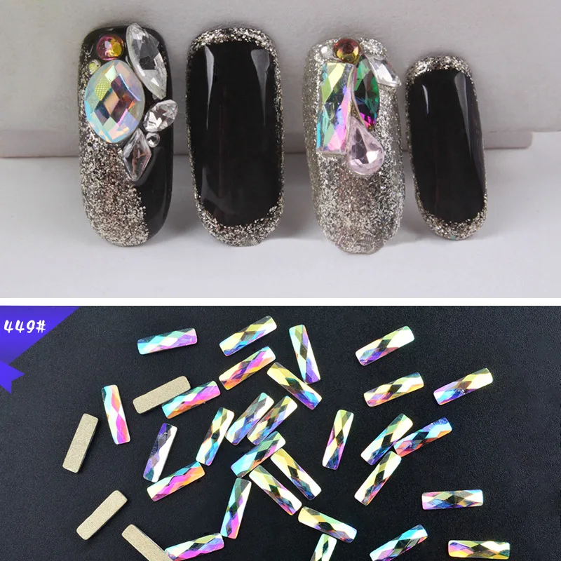 1Pack=5 PCS 3D Nail Art Alloy Jewelry Glitter Rhinestones Acrylic Manicure Diamond Decoration DIY Beauty Tools | Красота и здоровье