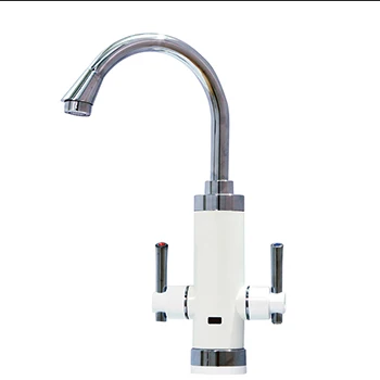White Instand водонагреватель Дуэль ручка Robinet Chauffe Eau с ЖК-температурой мгновенный кран горячей воды нагрев воды кран S2D - Цвет: White