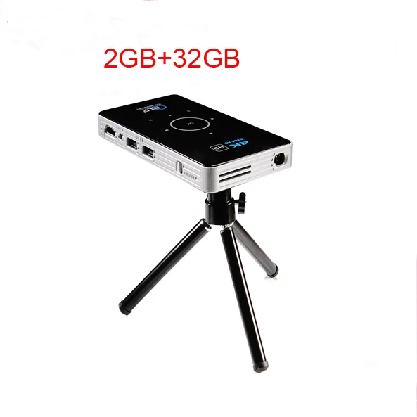 Карманный проектор 4k dlp mini C6 проектор 50 люмен Android 6,0 четырехъядерный двухдиапазонный wifi Bluetooth pico проектор - Цвет: 2GB 32GB