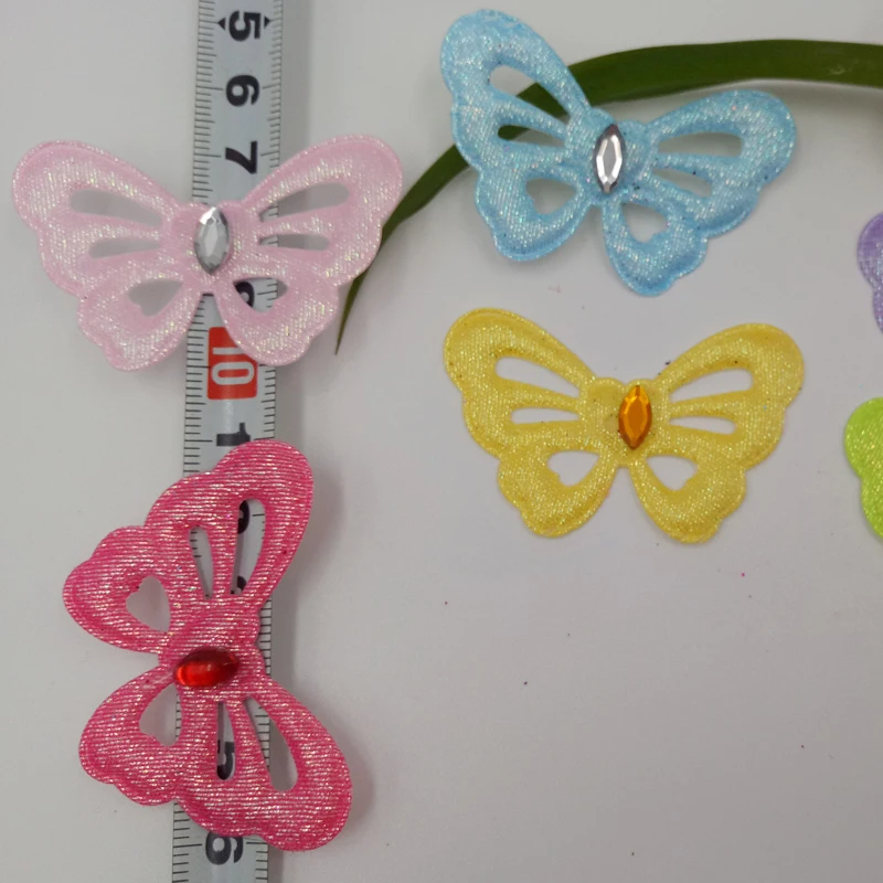 70 шт ватные блестящие разноцветные бабочки аппликации ремесло Детские куклы