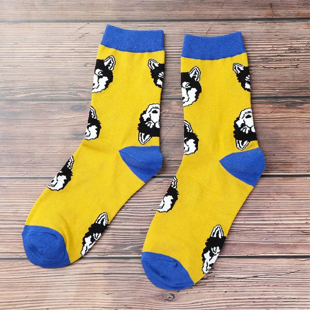 Забавные милые хлопковые носки унисекс для женщин и мужчин веселые Носки с
