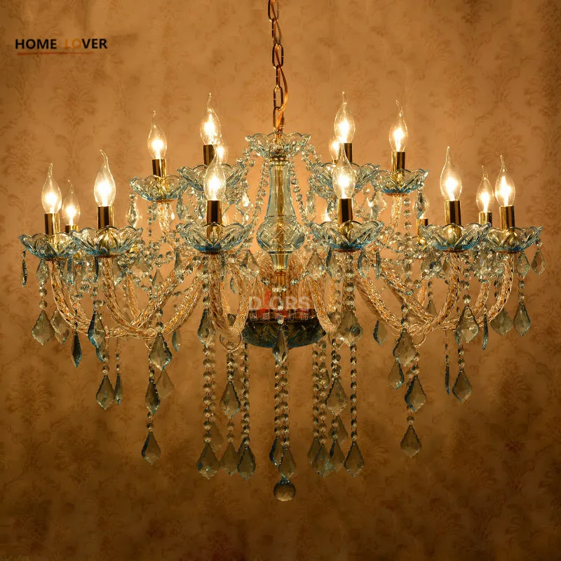 Современная хрустальная люстра для кухни спальни столовой синий цвет|crystal