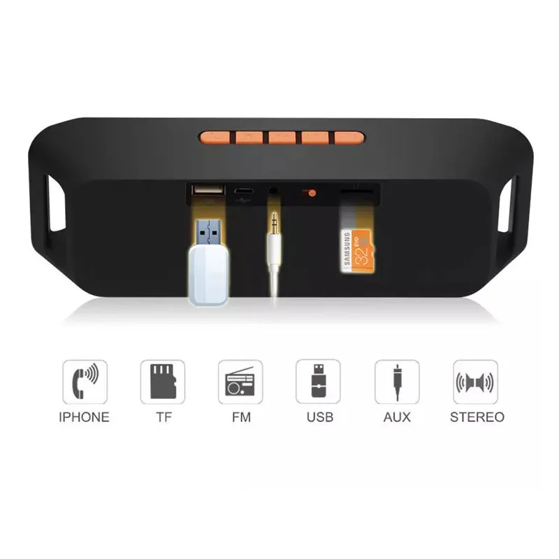 S208 портативный уличный bluetooth динамик Колонка HD стерео бас беспроводная звуковая