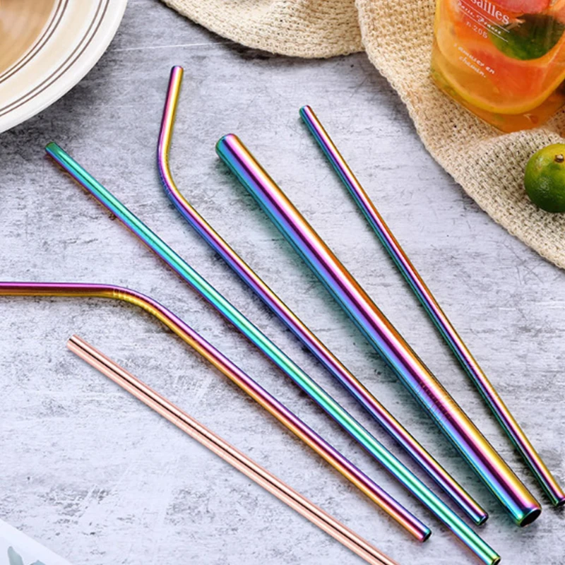 2 шт. Экологичная многоразовая солома высокого качества 304 нержавеющая сталь