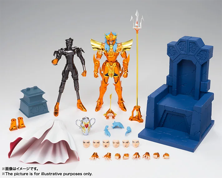 Подлинная Bandai Tamashii нация Святой одежды Миф EX Святой Сейя морской император Посейдон-императорский трон набор-фигурка