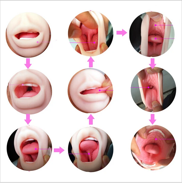 Реалистичный рот Глубокая глотка Мужской мастурбатор карманная киска для