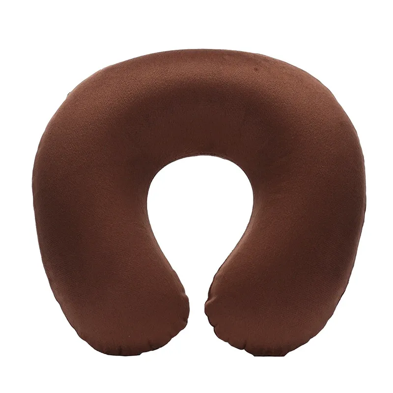 

6 Colors U-Shape Travel Pillow for Airplane Inflatable Neck Pillow Travel Accessories Comfortable Pillows for Sleep Home Textile