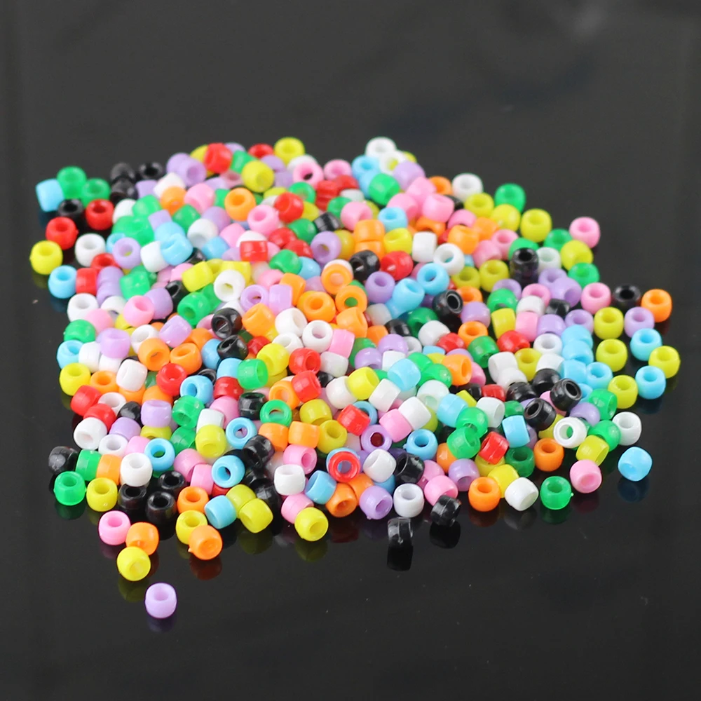 Многоцветные непрозрачные бусины шармы для браслетов 6 мм 100 шт./ОПП|100 pcs|charms for charm