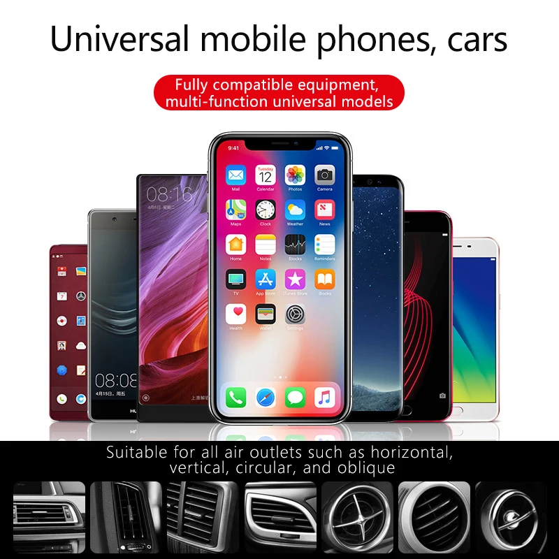 Автомобильный держатель WEINUO для iPhone X 7 с креплением на вентиляционное отверстие