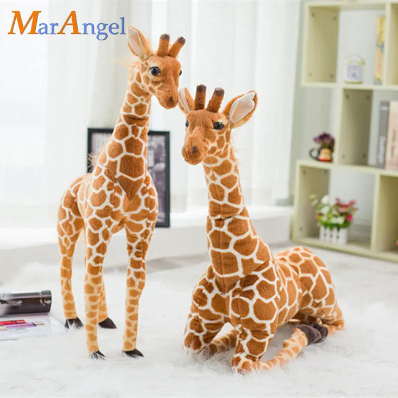 

60/80/120cm Simulation Giraffe Plush Toys Cute Stuffed Animal Dolls Soft Animal Giraffe Doll High Quality Birthday Gift Kids Toy