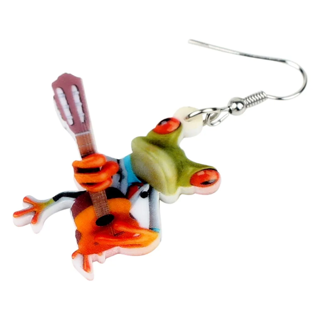 Акриловая Новинка Bonsny гитарист лягушка искусственное мультяшное милое животное