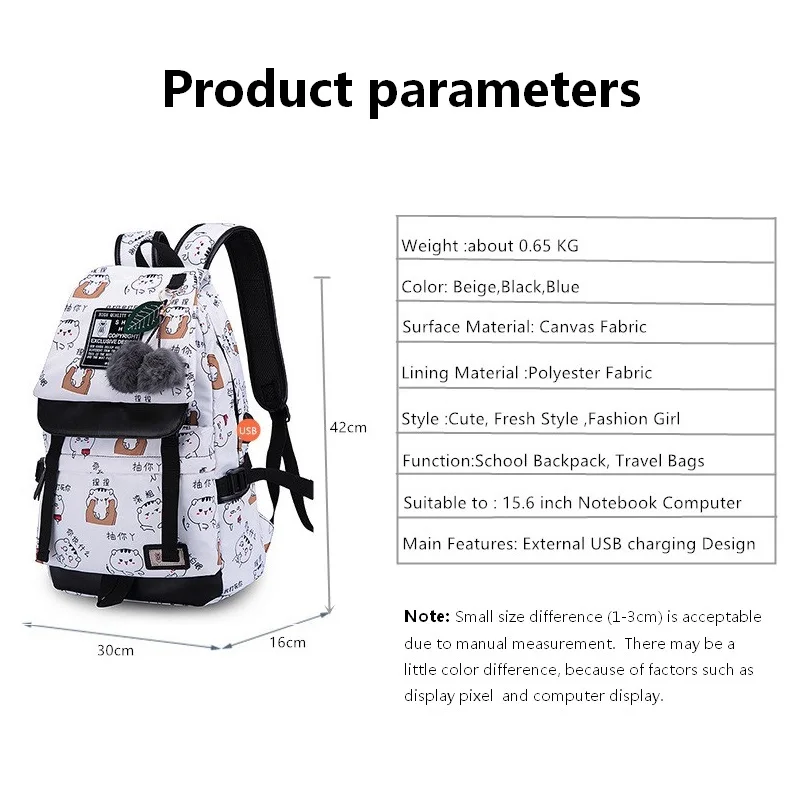 Женские рюкзаки большой емкости Водонепроницаемые противоугонные сумки