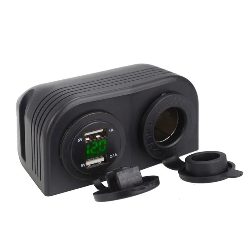 Новый двойной зарядное устройство USB прикуриватель розетка с двумя отверстиями