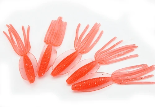 20pcs 20 шт./лот Супер Мини Силиконовые осьминог юбки кальмаров червь мягкая пластиковая наживка пресноводная Река Озеро рыболовные снасти - Цвет: 20pcs