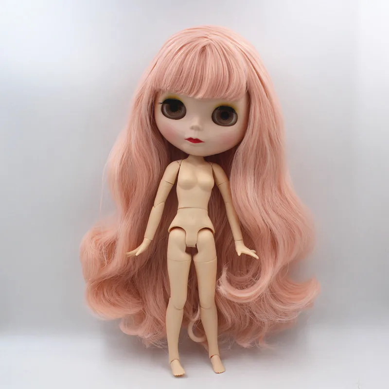 Кукла blyдевушка кукла Blyth розовая и персиковая новая 19 суставов матовый корпус 1/6