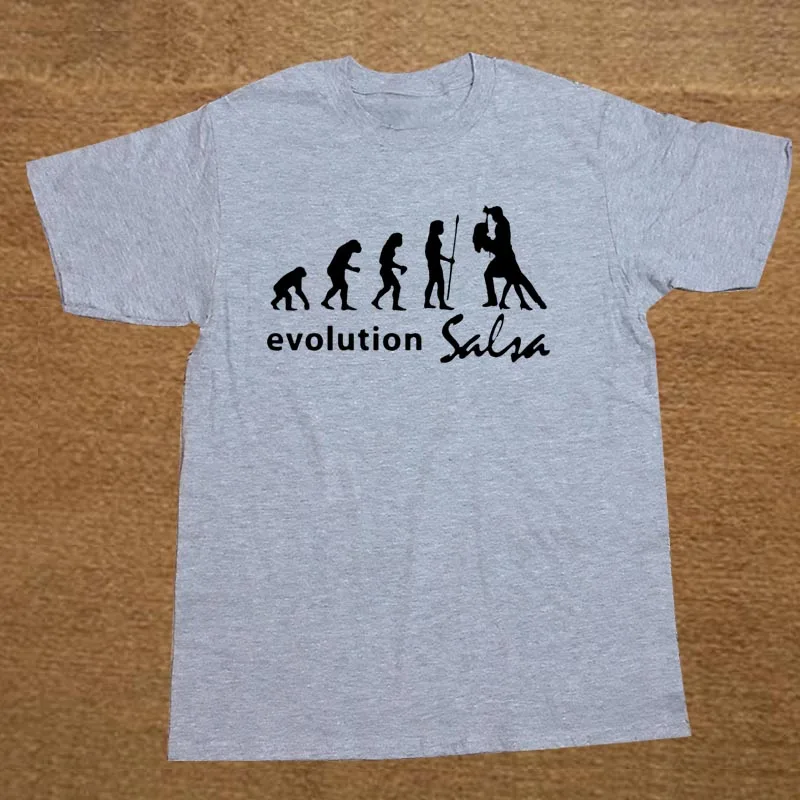 Мужские футболки Evolution Salsa, хлопковые топы с коротким рукавом размера плюс, футболки для мужчин, футболки, одежда - Цвет: gray