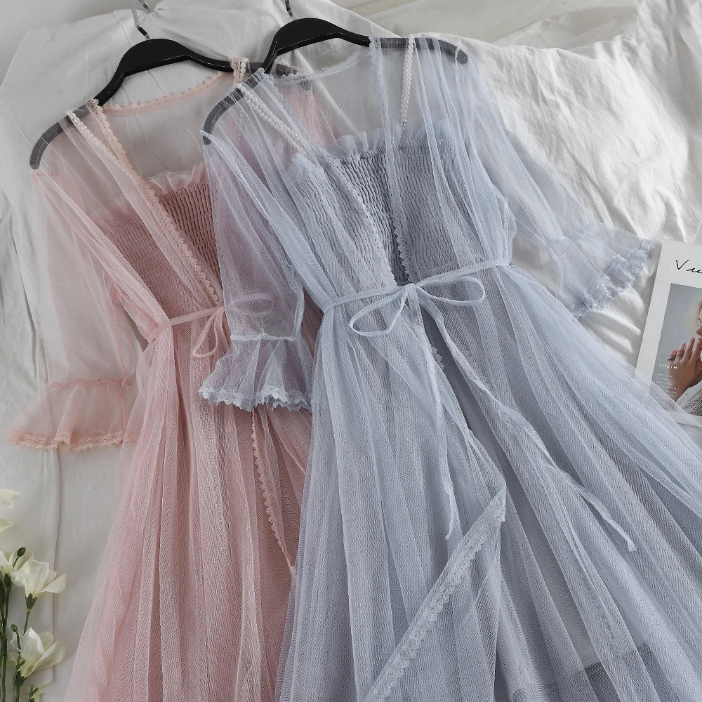 HISUMA летнее Новое Женское газовое платье трапециевидной формы на бретельках с