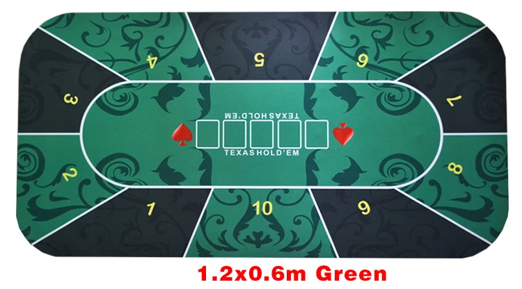 1,2 м Роскошная замшевая резиновая Texas Hold'em скатерть для покера с цветочным узором, набор для казино, коврик для настольной игры, аксессуары для покера