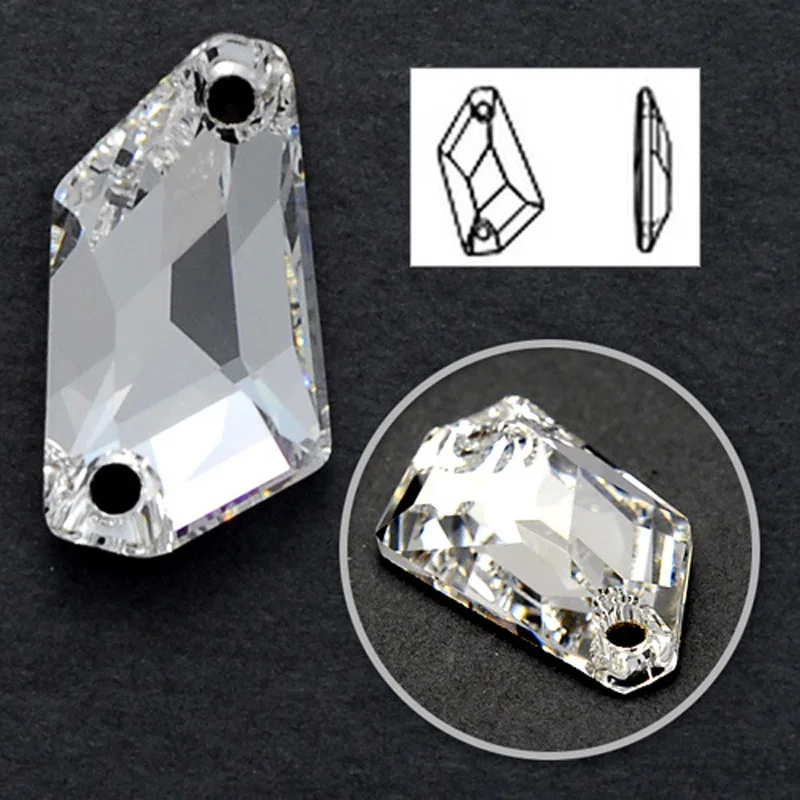 9 шт кристально чистое-де-арт Стекло камни 13X23 мм Flatback швейные хрустальные стразы ремесло пришить стразы для одежды Одежда для детей