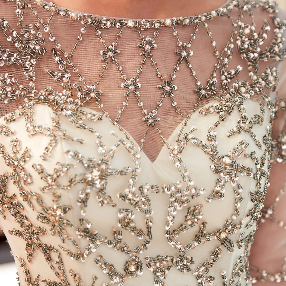 Женское вечернее платье с длинным рукавом Forevergracedress отделкой бисером большие