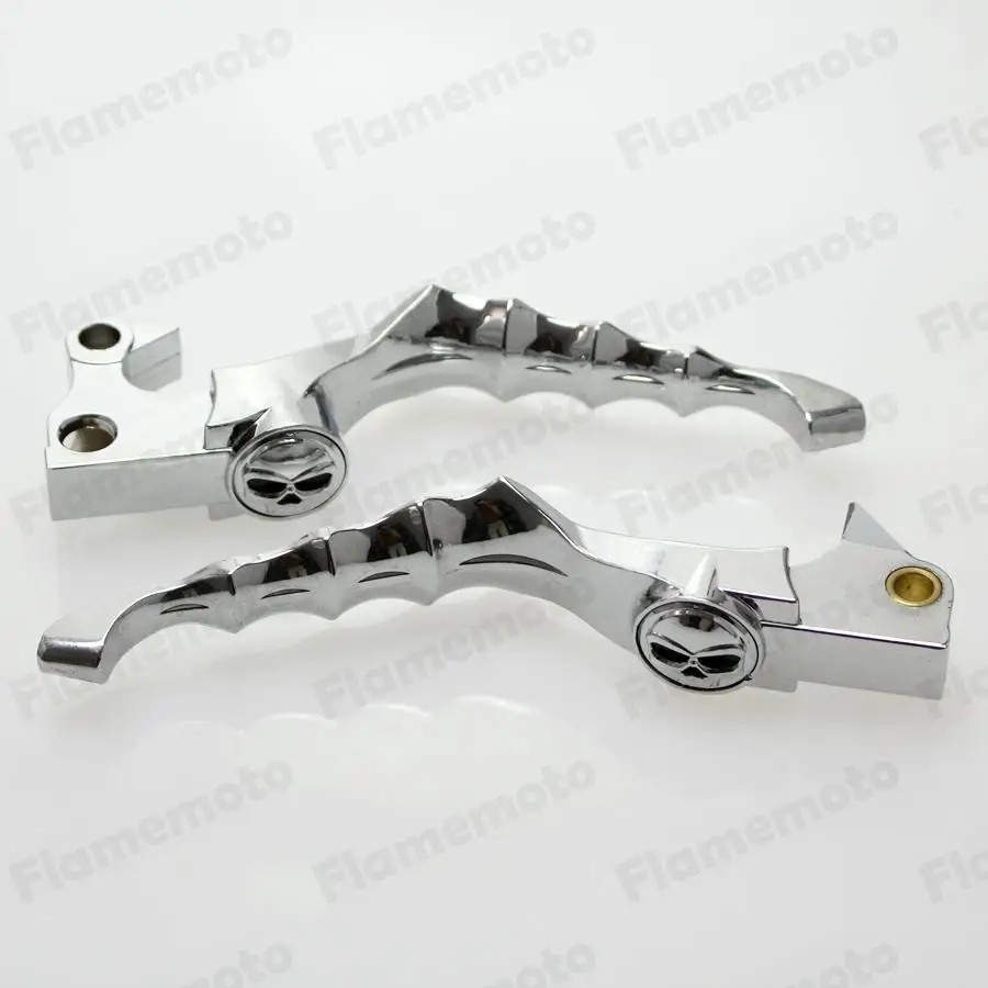 Рычаги тормозной муфты для мотоцикла хромированный рычаг с черепом Harley Sportster XL XR