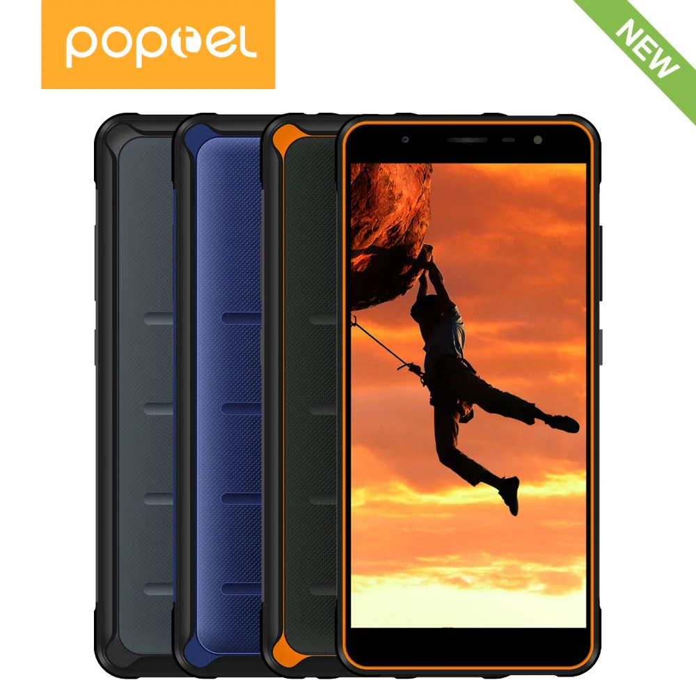 POPTEL P10 IP68 Водонепроницаемый Мобильный телефон 5 &quot4 GB Оперативная память 64 Гб