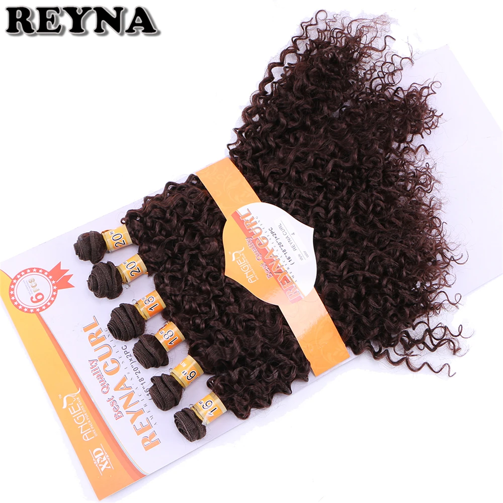 Kinky Curly Wave High Temperature Fiber Weave REYNA Synthetic Hair Bundles 6pcs/Lot hair Gram