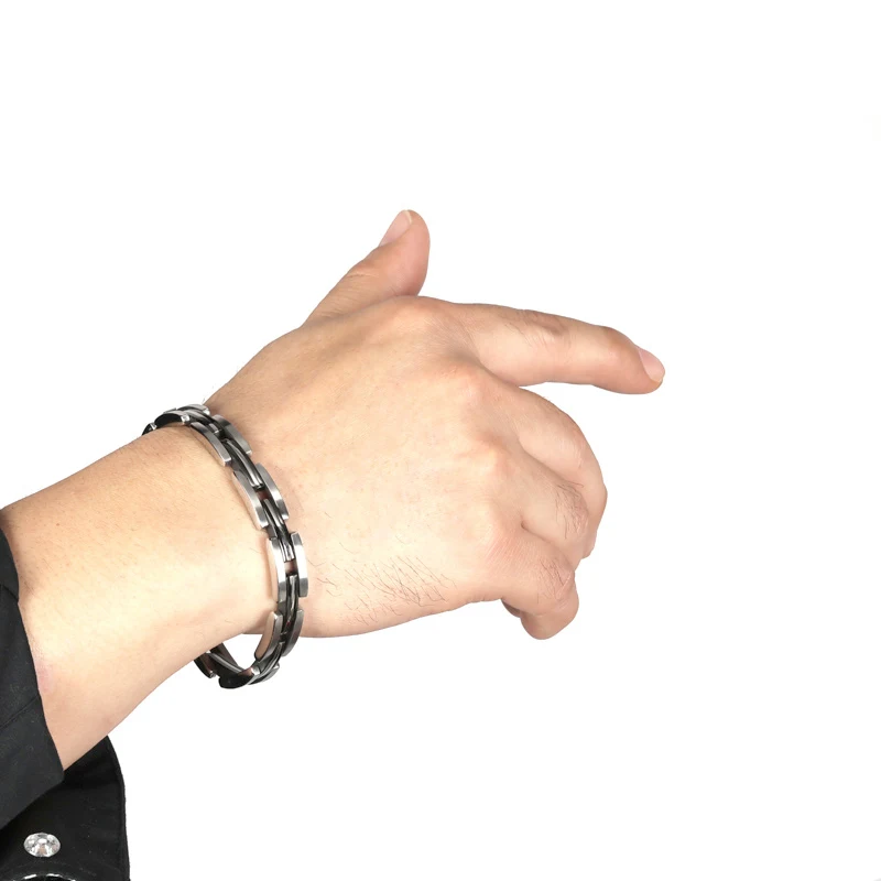 CHUKUI Новое поступление браслет для мужчин нержавеющая сталь черный цвет цепочка