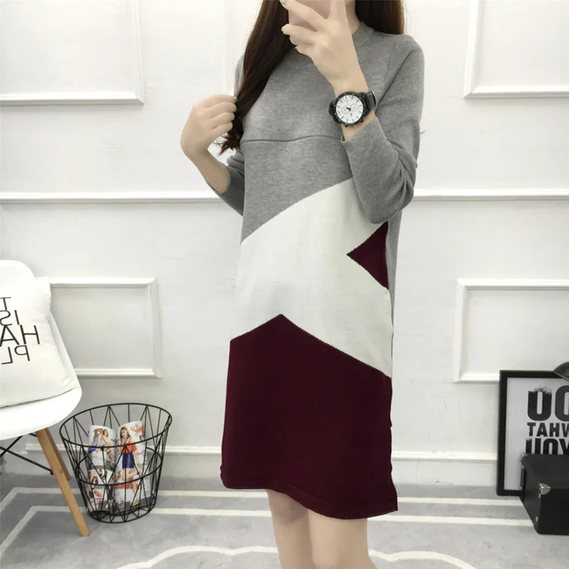 Трикотажные для беременных и кормящих свитер осень мода пуловер Одежда Для