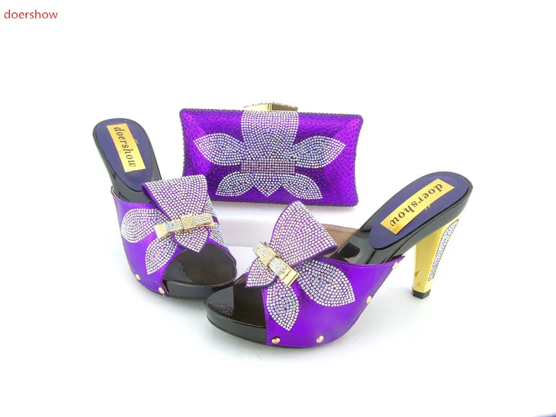 Doershow красивая африканская Женская подходящая итальянская обувь и сумка в