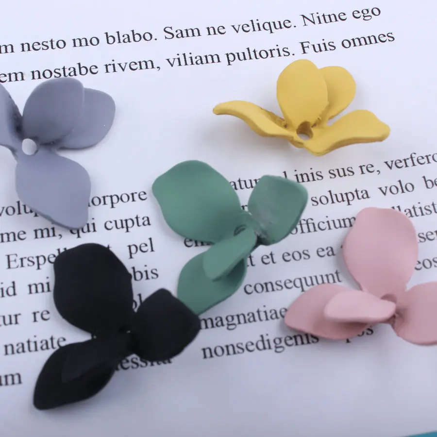 10 шт./лот 23*27 мм Резиновый эмалевый Сплав 3D форма цветка DIy Ювелирные изделия