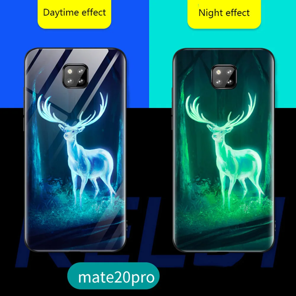 Luminous Phone Case For Huawei Honor Play 8X Max 9 10 Lite Mate 20 Pro P10 P20 Plus Nova 3 Tempered Glass Cases |