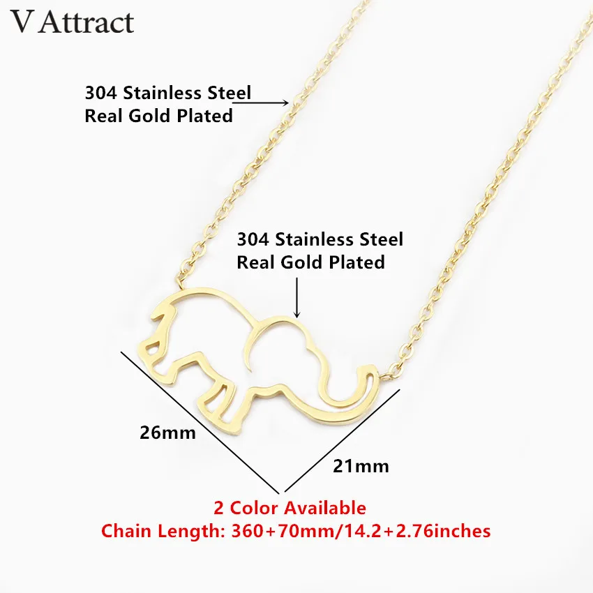 V Attract Gold Silver Bijoux Femme Tattoo Choker 2017 BFF Jewelry Lucky Origami Elephant Statement Necklace for Women Collier|statement