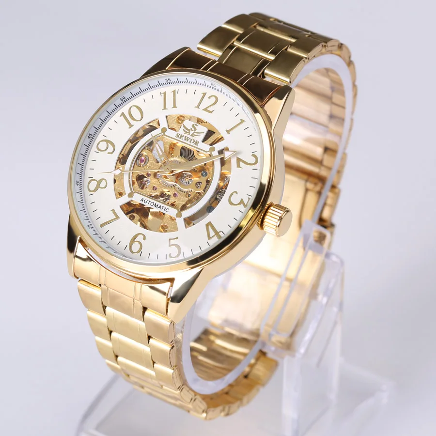 

SEEOR Watches Top Brand Luxury Winner Casual Retro Vintage Stainless Steel Men Mechanical Watch Skeleton Watch For Men Wristwatc