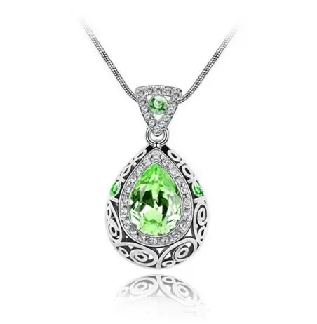 light green Подвеска, ожерелье, амулеты, женские модные ювелирные изделия,, высокое качество - Окраска металла: light green
