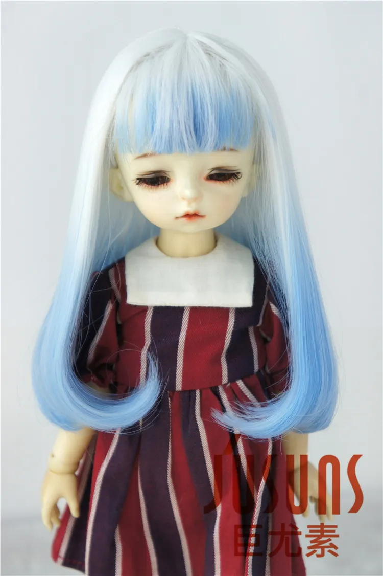 JD493 YOSD красивый термостойкий парик для куклы BJD Longfull Банг кукла волосы в размере 6-7 дюймов Модная Кукла аксессуары