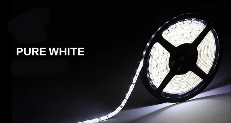 5 м/компл. Светодиодные ленты лампы 2835SMD DC12V 60 Светодиодный s/М гибкий светодиодный светильник лента фон смещения светильник ing одежды/белый/RGB/красный/синий - Испускаемый цвет: white