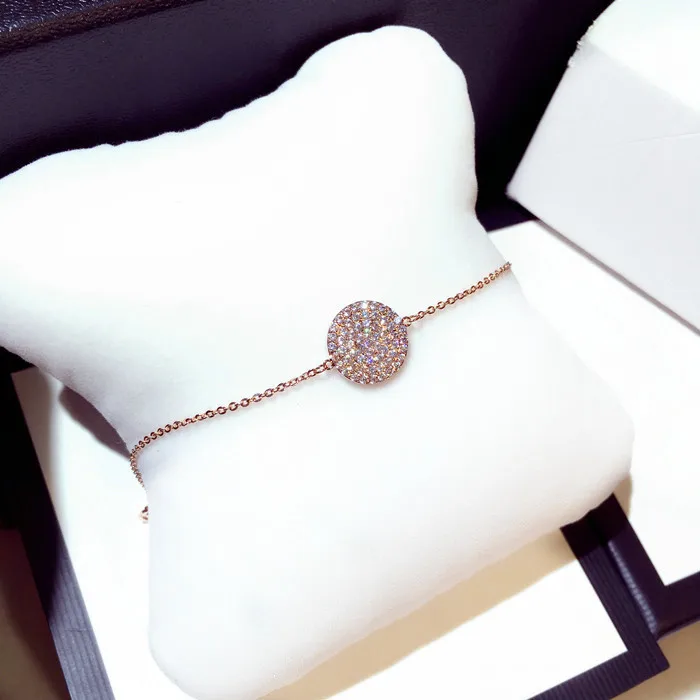 Хорошее качество циркониевые браслеты для женщин Bijoux новые модные ювелирные изделия нежный простой тонкий браслет милый подарок