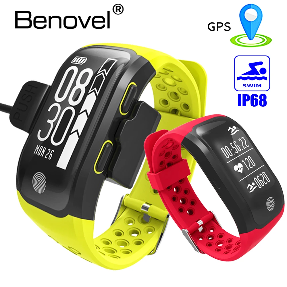 Benovel SmartBand S01 GPS спортивный смарт браслет IP68 Водонепроницаемый запись трекер