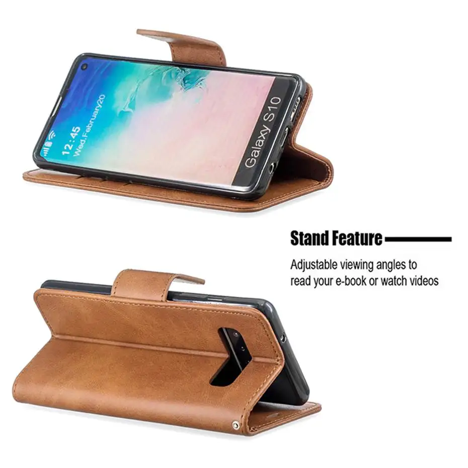 Кожаный чехол книжка для Samsung Galaxy A3 A5 S8 S9 S10 E J3 J5 J7 2017 J2 PRO A6 A7 2018 Plus Note 8 9 кошелек