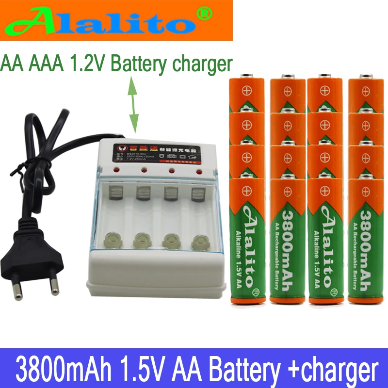 2019 новая бирка 3800 MAH аккумуляторная батарея AA 1 5 V. Перезаряжаемая Новинка Alcalinas