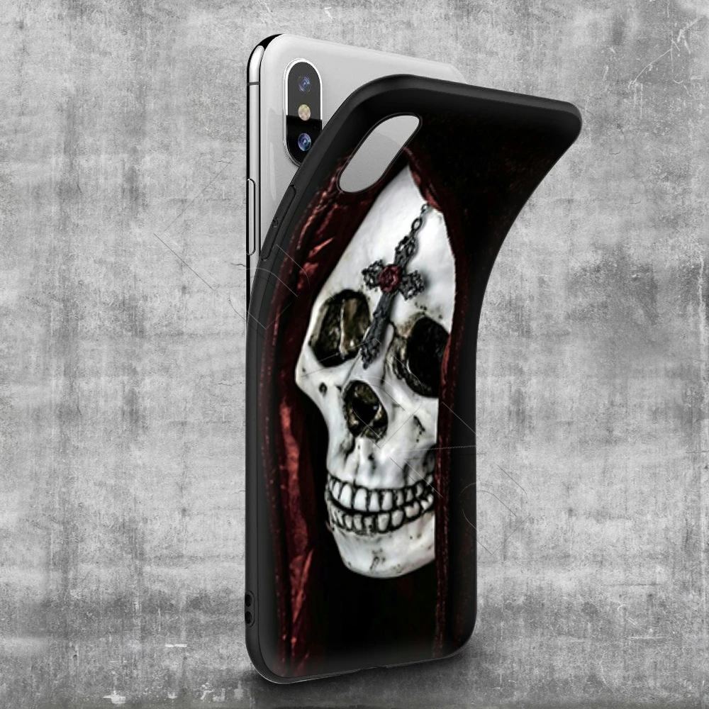 Lavaza смерти молитва мрачный жнец Скелет чехол с черепом для iPhone 12 11 Pro XS Max XR X 8 7 6 6S