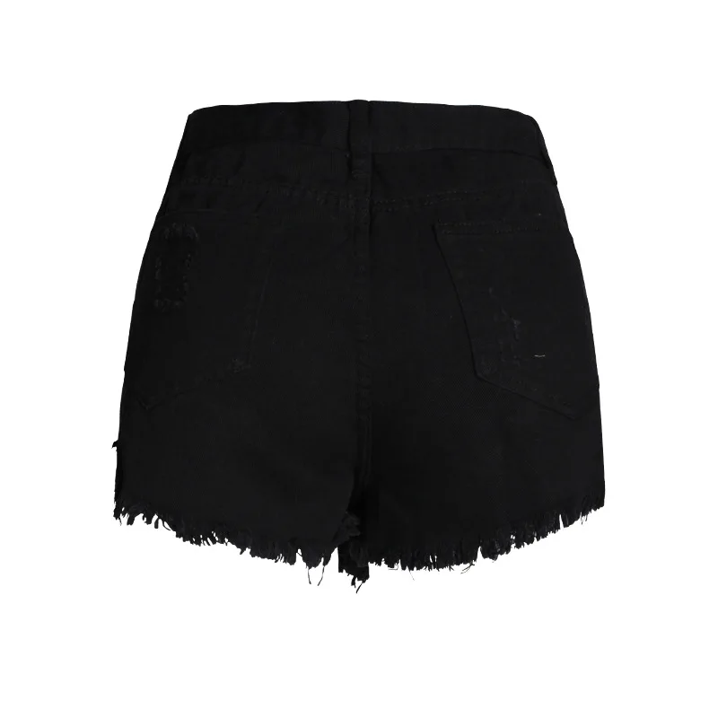 Шорты женские джинсовые с цветочным принтом повседневные винтажные рваные