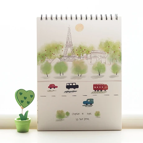 K& KBOOK Ван Гог альбом для зарисовок цветок ночь бумага Блокнот А4 блокнот на спирали, дневник блокнот для анимации манга Рисование Живопись - Цвет: 4 cars