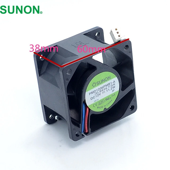 Для Охлаждения SUNON 6038 ветра 60 мм сервер вентилятор 12V 11 2 W PMD1206PMB1 A 60*60*38 мм|sunon
