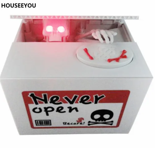 Креативные копилки копилка Копилка призрака с выскакивающим черепом