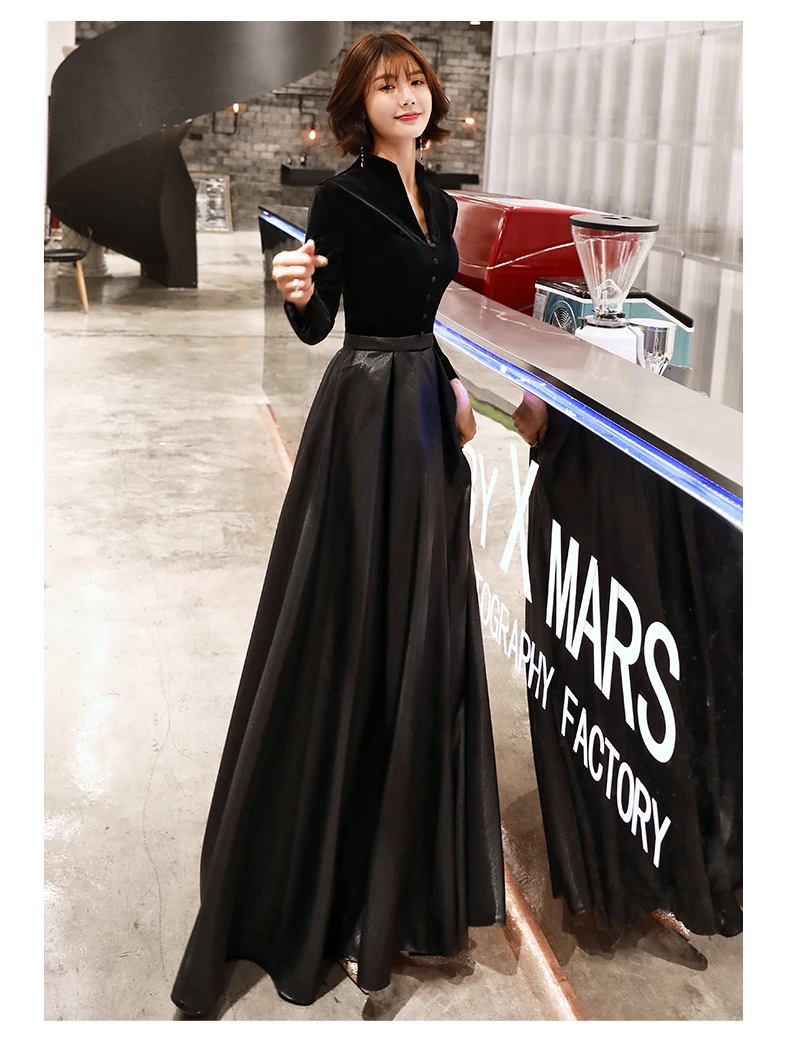 Robe de Soiree сексуальные велюровые вечерние платья глубокий v-образный вырез Элегантные Бархатные вечерние платья LYFY69